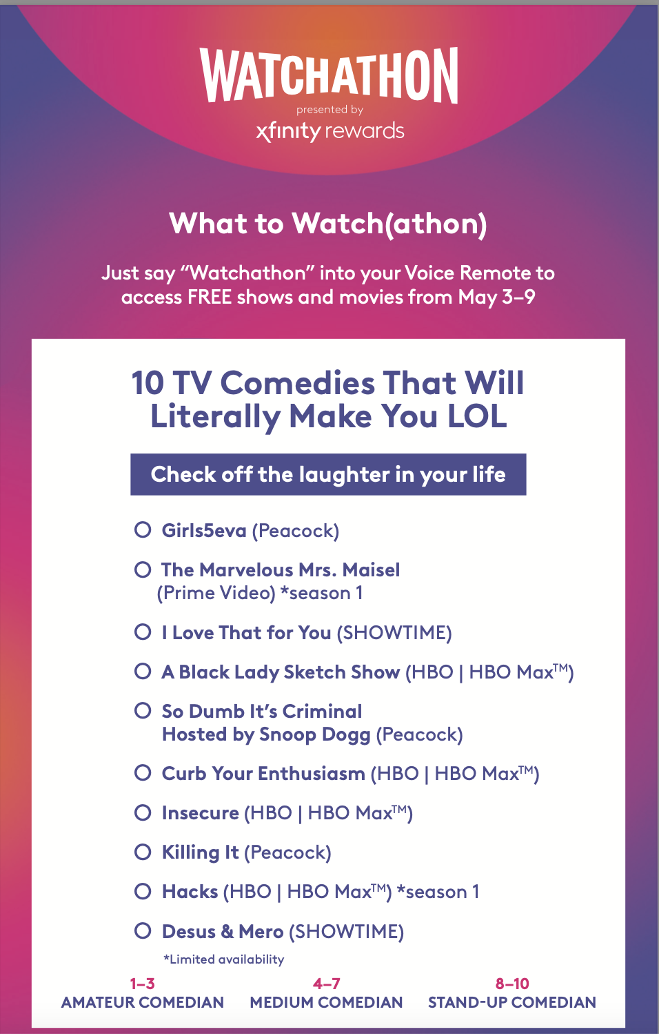 Xfinity Watchathon - LOL